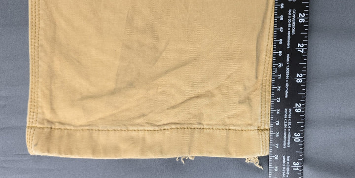 Carhartt Jeans Mens 40x32 Beige Tan Double Knee Straight Leg Relaxe Fit Workwear