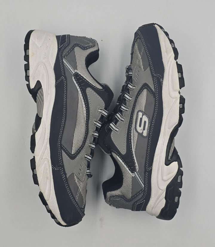 Skechers Mens Stamina Cutback 51919W Blue Gray Running Shoes Sneakers Size 8.5