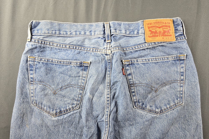 Levis 505 Jeans Mens 34x29 Blue Light Wash Regular Fit Straight Leg Modern