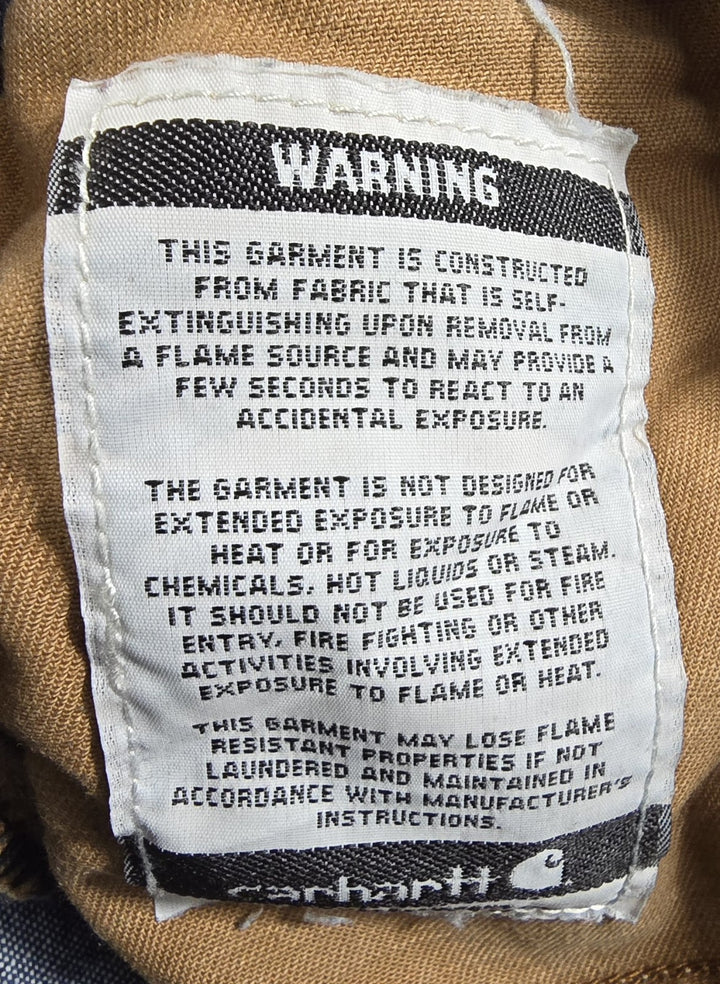 Carhartt FR Jeans Womens 2x32 Blue Medium Wash Regular Fit Straight Leg Workwear