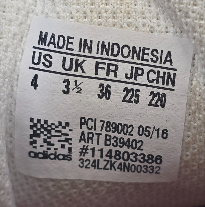 Adidas Superstar B39402 Sneakers Youth 4 White Metallic Gold Leather Classic