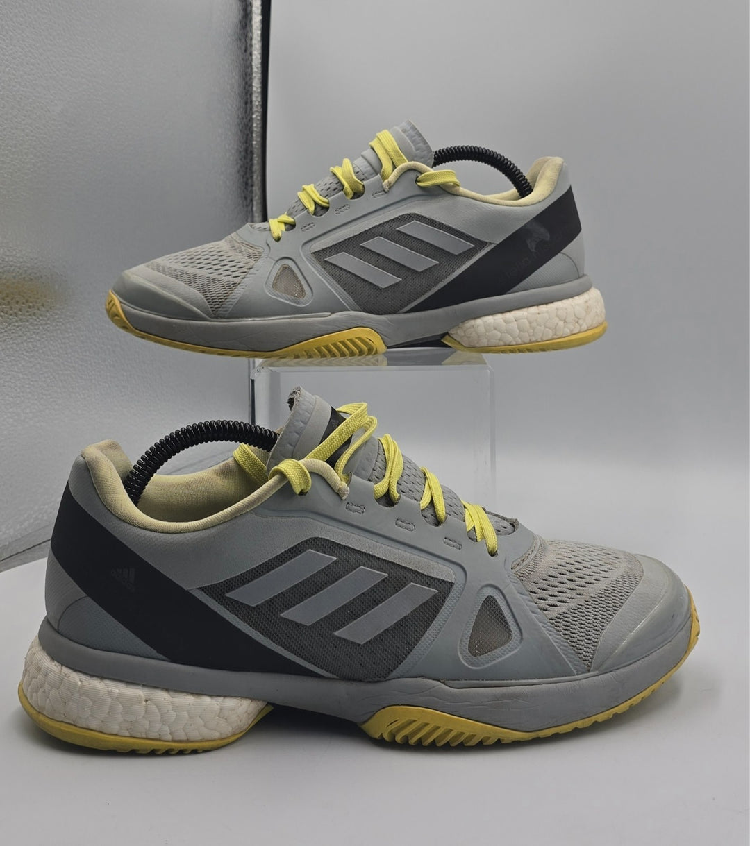 Adidas Stella McCartney Barricade Boost Womens 8.5 Halo Blue Yellow Tennis Shoes