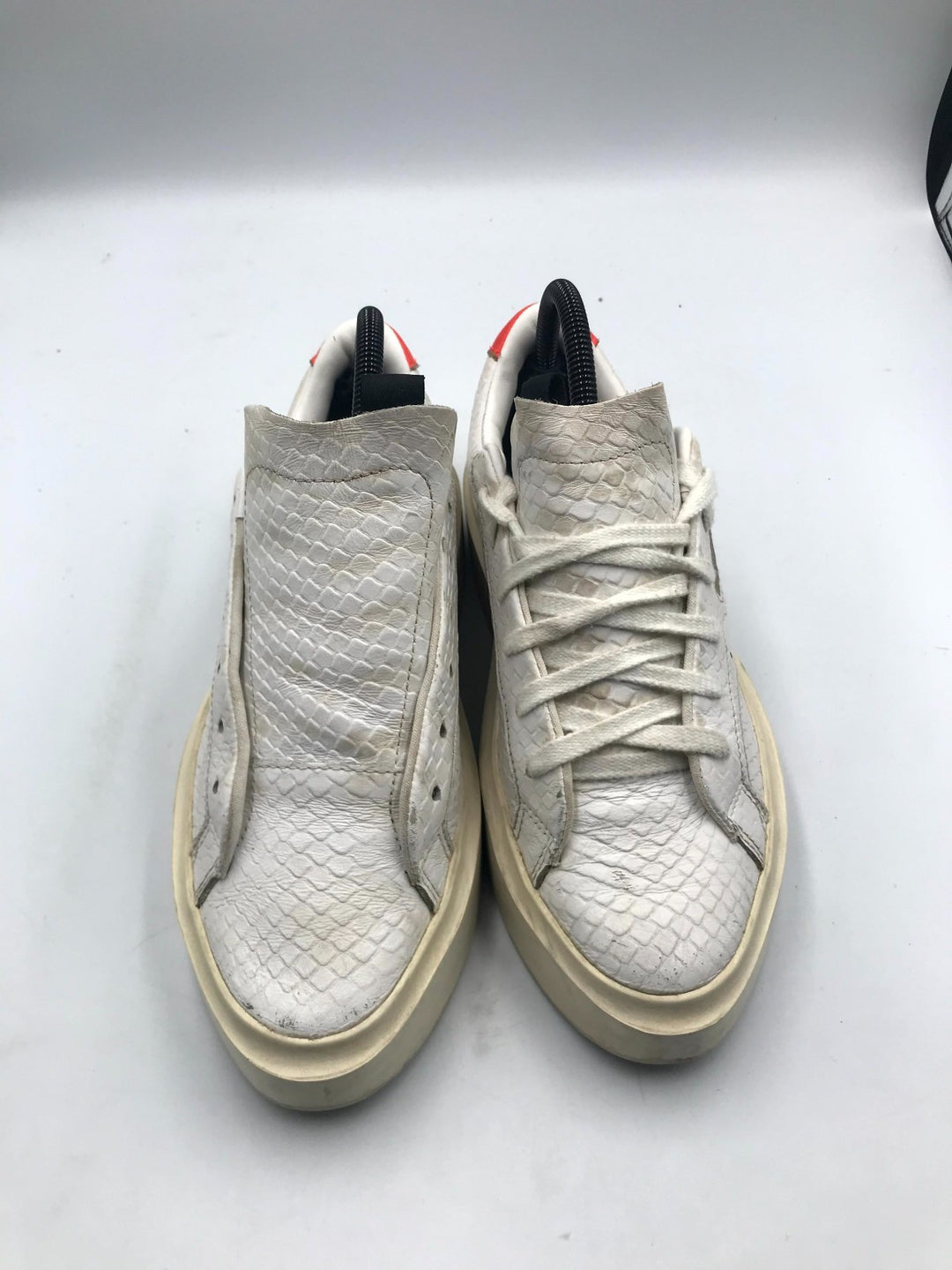 Adidas Originals Sleek Super Platform Sneakers Women White Lace Up Low Top - 7.5