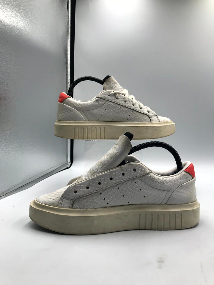 Adidas Originals Sleek Super Platform Sneakers Women White Lace Up Low Top - 7.5