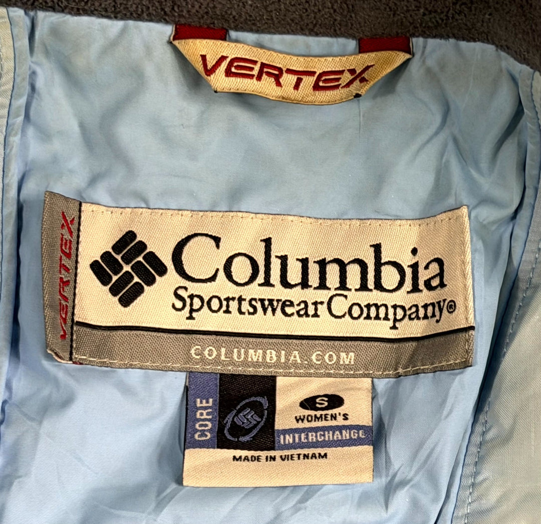 Columbia Vertex Jacket Womens Small Blue Long Sleeve Interchange Waterproof