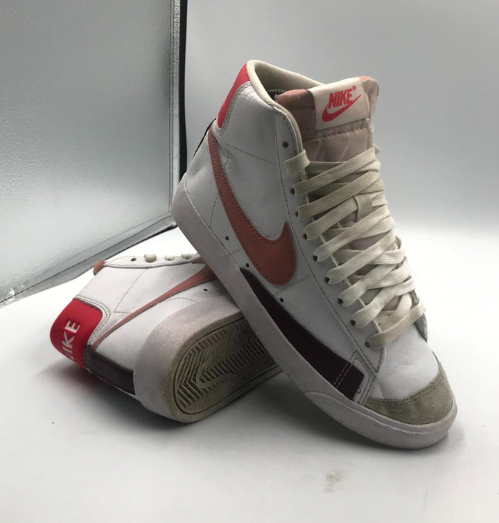 Nike Blazer Mid 77 Next Nature Sneaker Unisex White Leather Lace Up Shoes - 5.5