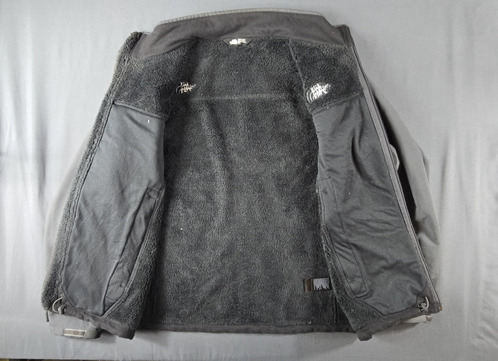 Columbia Jacket Mens Medium Gray Full Zip Logo Fleece Lined Interchange  Coat