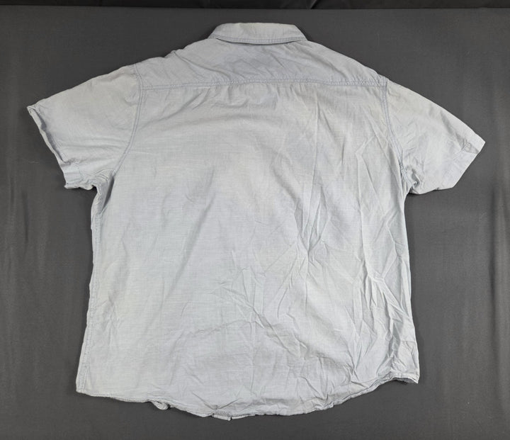 American Rag Cie Mens XXL Light Blue Short Sleeve Button Down Shirt Cotton