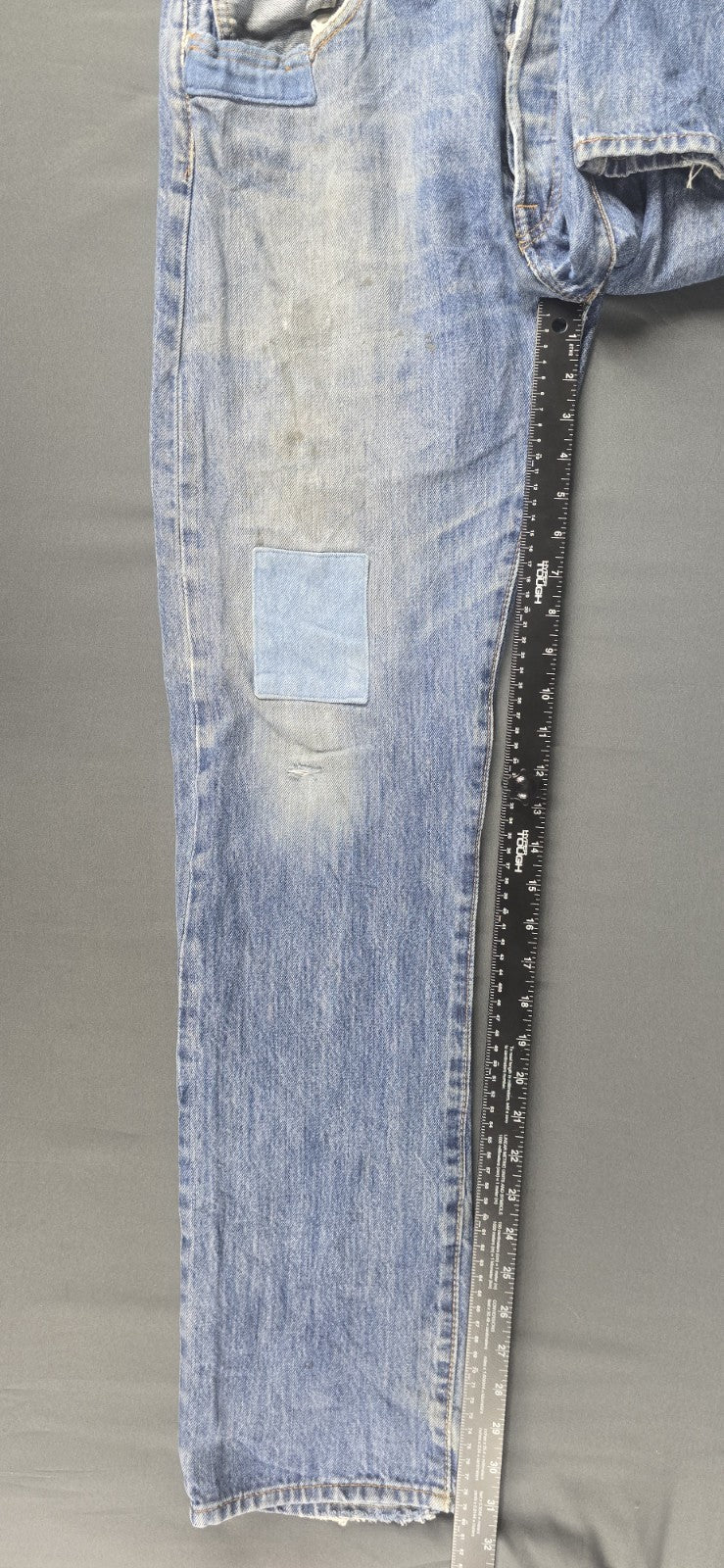 Levis 501 Jeans Mens 36X29 Blue Medium Wash Straight Leg Fit Button Fly Modern