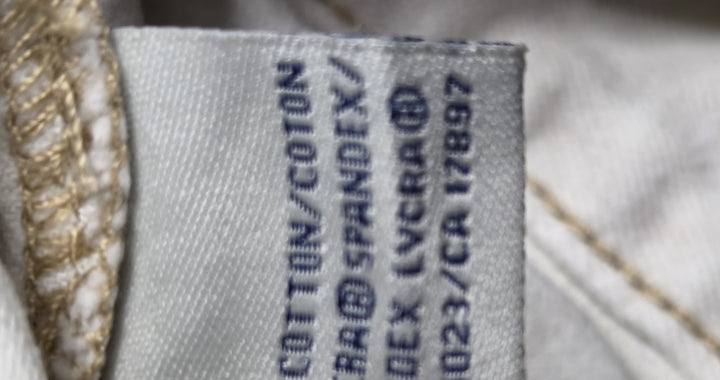 Old Navy Jean Jacket Womens 2X White Stretch Denim Button Front Trucker Casual