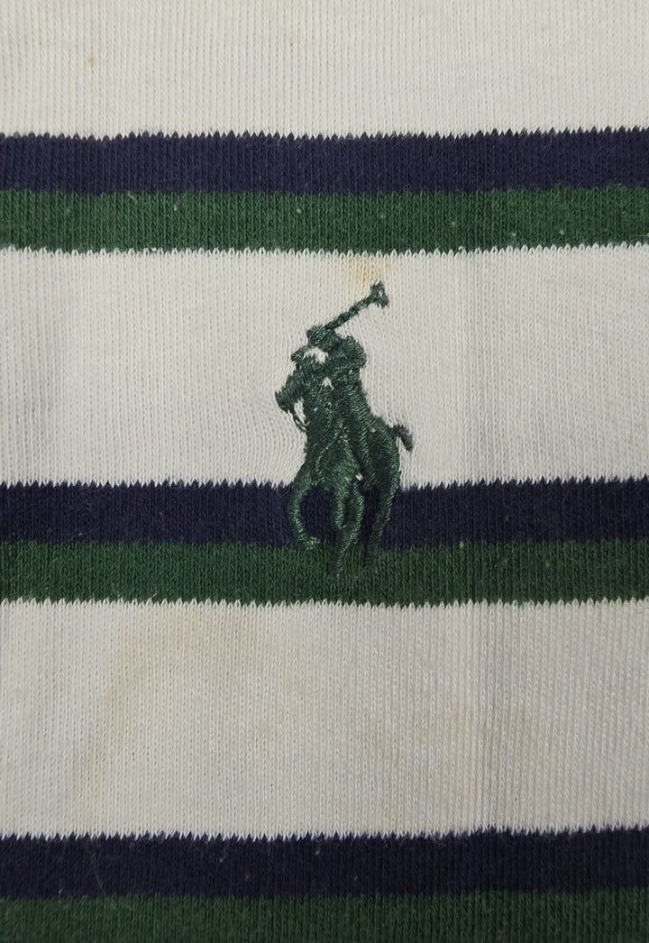 Polo Ralph Lauren Shirt Mens XL Multicolor Stripe Embroidered Logo Short Sleeve