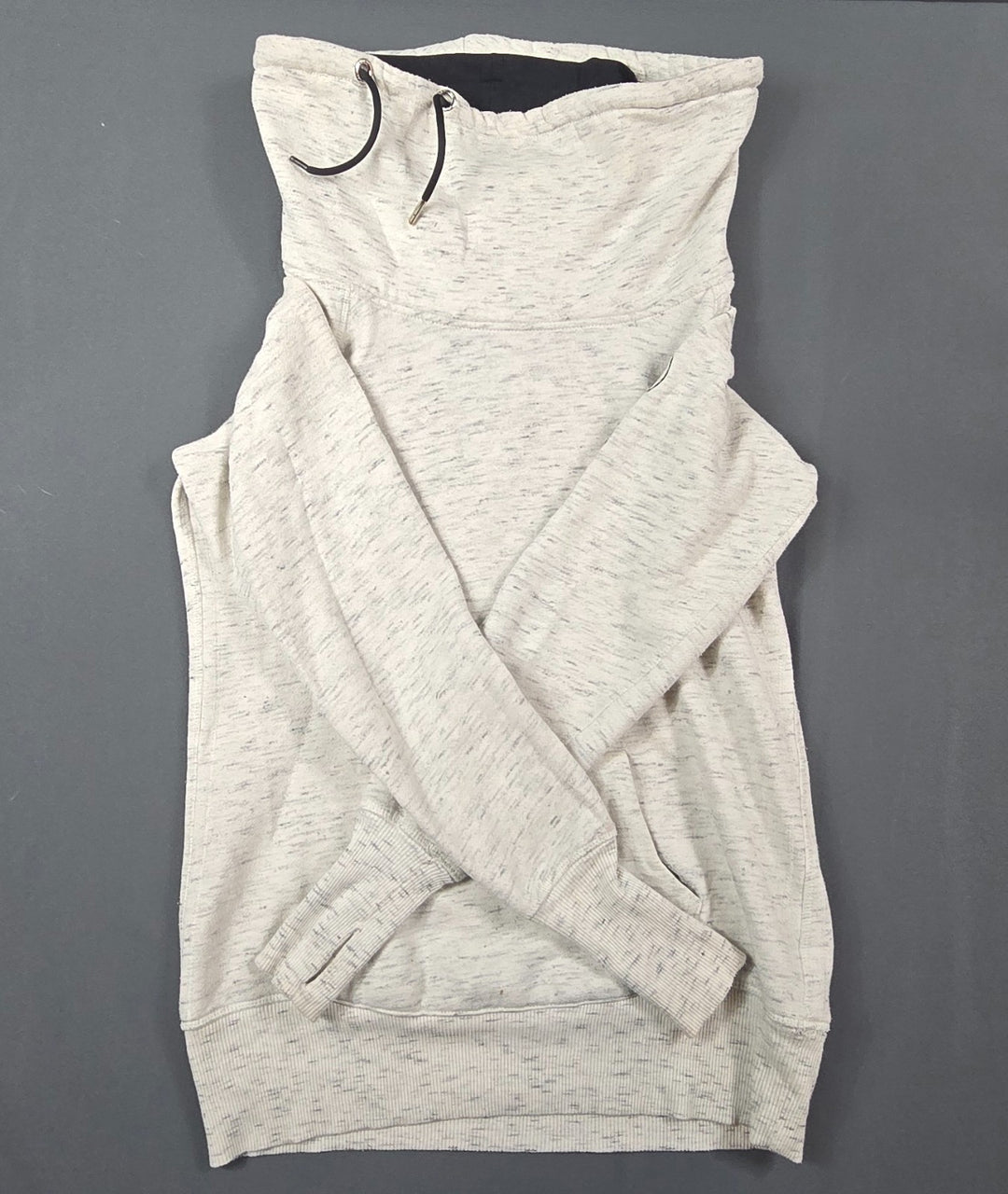 Calvin Klein Performance Sweatshirt Womens Small Beige Raglan Sleeve Cowl Neck