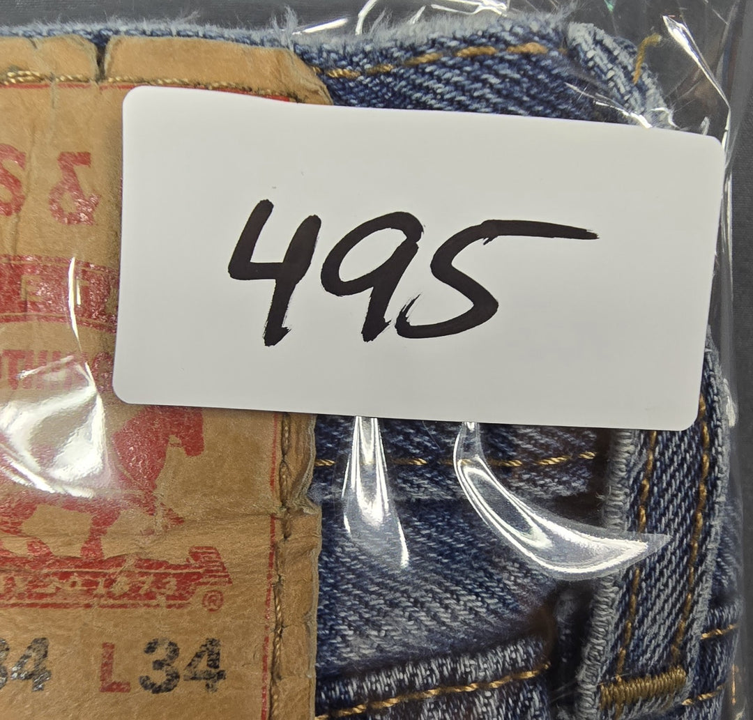 Levis 505 Jeans Mens 34x34 Light Wash Regular Fit Straight Leg Modern