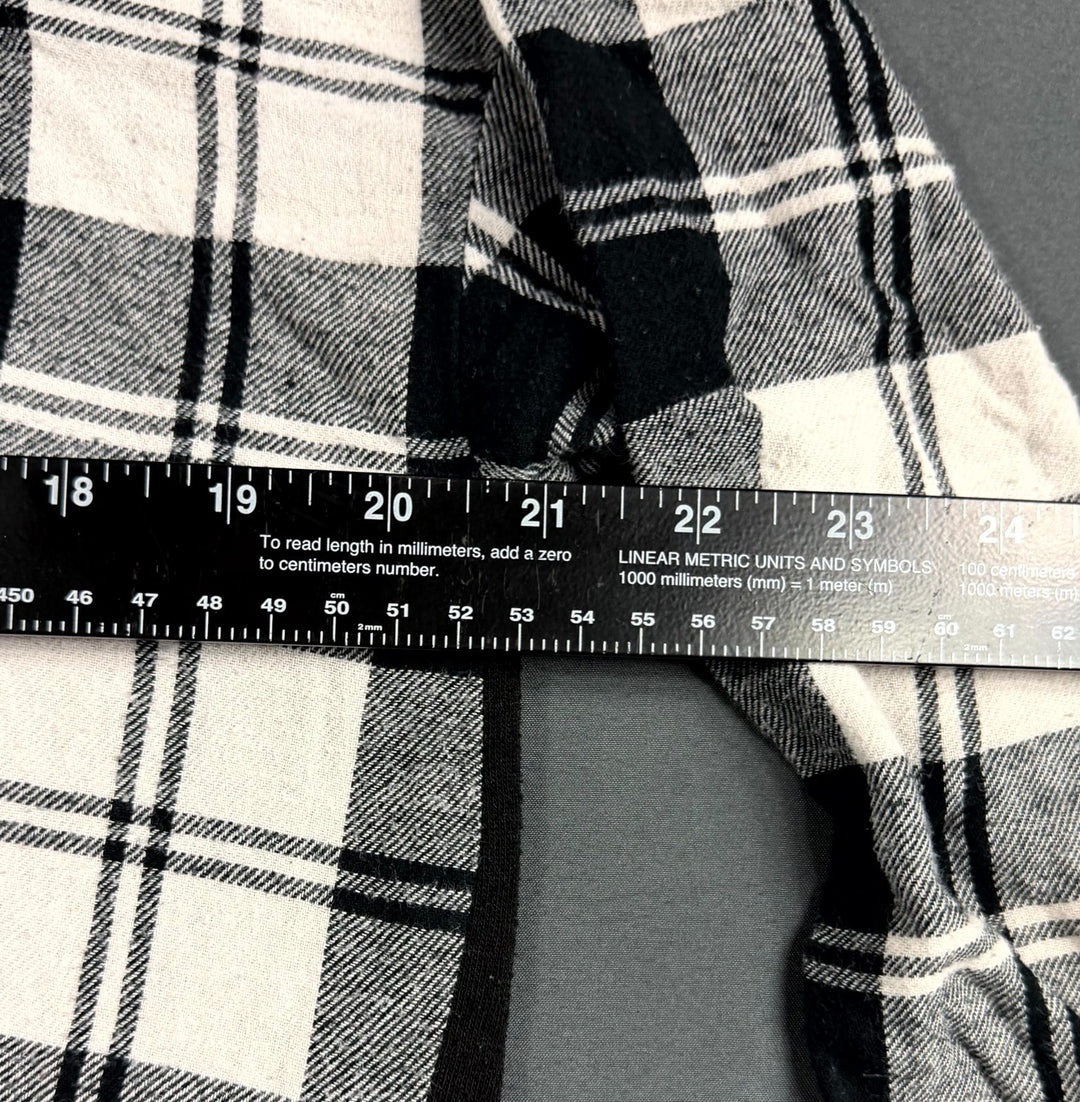 No Boundaries Flannel Shacket Womens L (11–13) Multi Plaid Lined Cotton Hooded