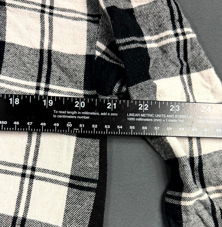 No Boundaries Flannel Shacket Womens L (11–13) Multi Plaid Lined Cotton Hooded
