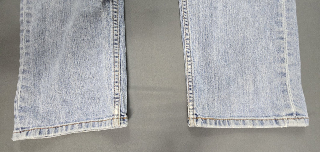 Levis 505 Jeans Mens 34x32 Blue Light Wash Regular Fit Straight Leg Modern