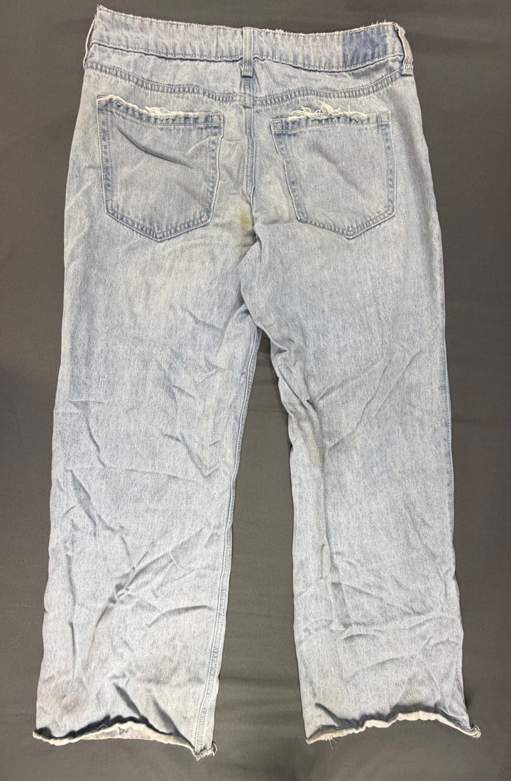 Hollister Baggy Jeans Women 6 Blue Denim Low Rise Medium Wash Button Fly Classic