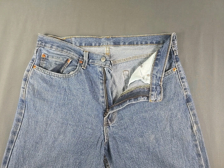 Levis 550 Jeans Mens 34x36 Blue Medium Wash Relaxed Fit Straight Leg Modern