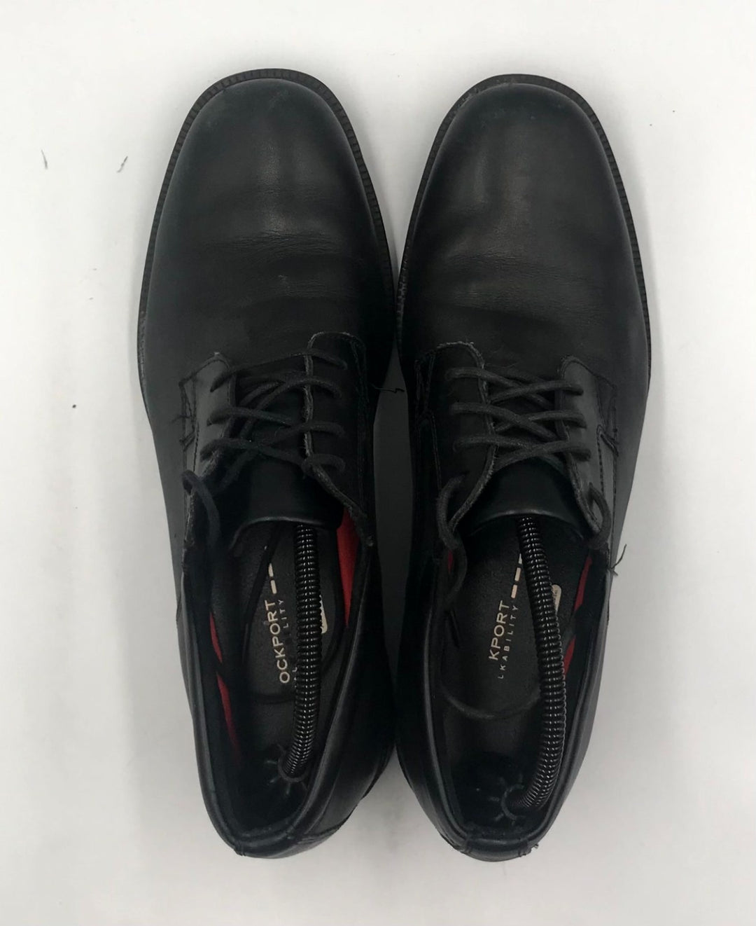 Rockport Charles Plain Toe Oxford Shoes Men Black Leather Lace Up Low Top - 10.5