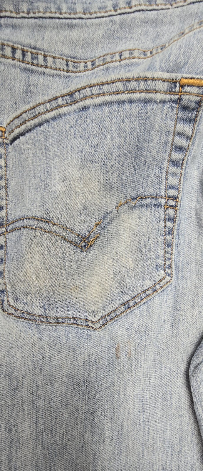 Levis 505 Jeans Mens 34x32 Blue Light Wash Regular Fit Straight Leg Modern