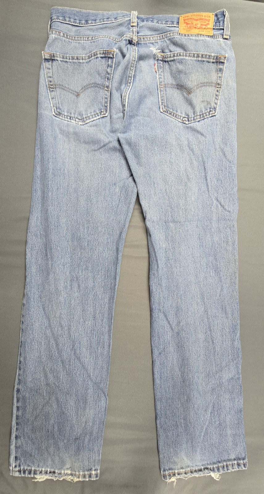 Levis 505 Jeans Mens 34x34 Light Wash Regular Fit Straight Leg Modern