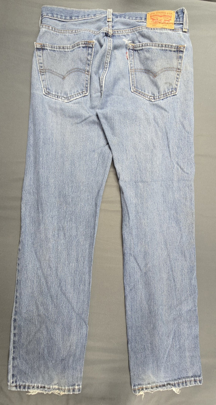 Levis 505 Jeans Mens 34x34 Light Wash Regular Fit Straight Leg Modern