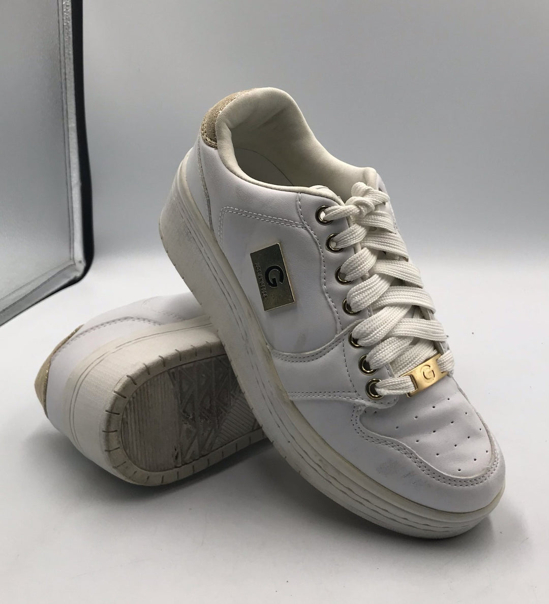 G By Guess Los Angeles Rigster GGRIGSTERS Women 6 M Platform Shoes White Sneaker
