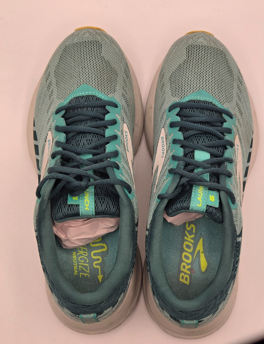 Brooks Launch 6 1202851B365 Womens US 7.5 B Running Shoes Latigo Pacific Sneaker