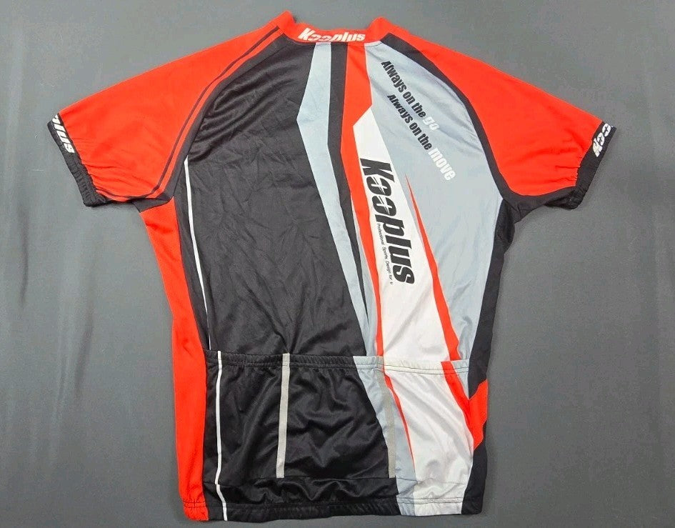 Kooplus Cycling Jersey Mens 2XL Multicolor Graphic Lined Raglan Sleeve Full Zip
