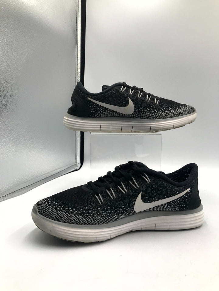 Nike Free RN Distance 827116-010 Womens 5 Running Shoes Black White Sneaker