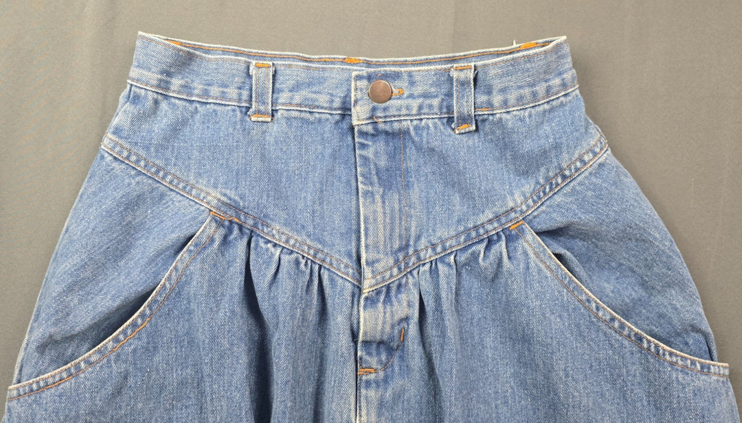 Vintage Carolina Bay A Line Skirt Womens Large Blue Denim Western High Waisted