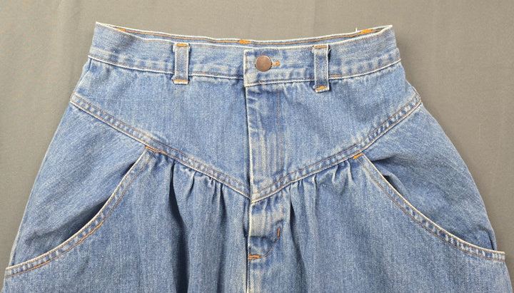 Vintage Carolina Bay A Line Skirt Womens Large Blue Denim Western High Waisted