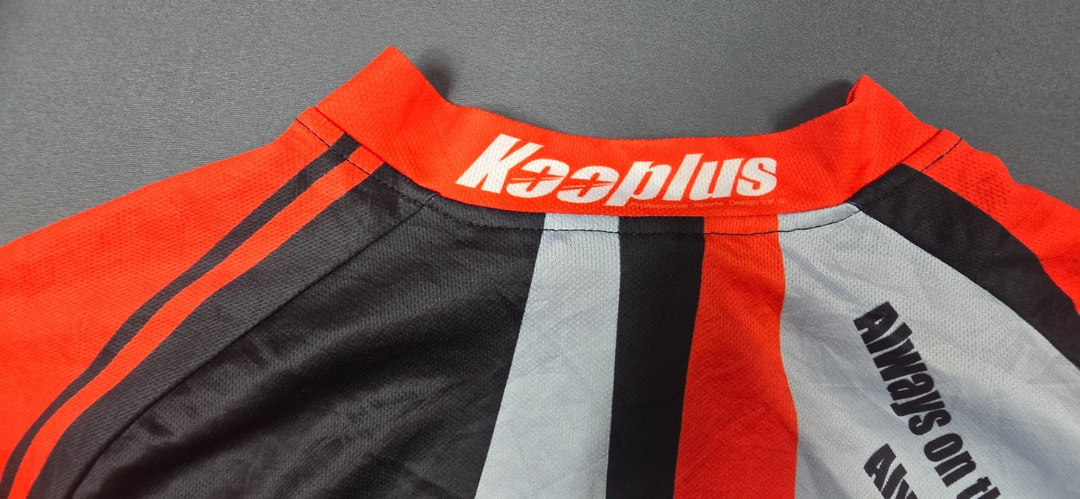Kooplus Cycling Jersey Mens 2XL Multicolor Graphic Lined Raglan Sleeve Full Zip