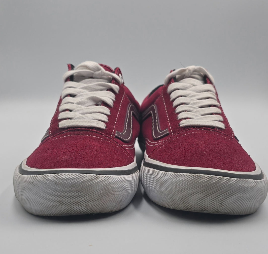 Vans Old Skool Pro 508357 Mens 7 Skateboard Shoes Rumba Red Suede Sneaker