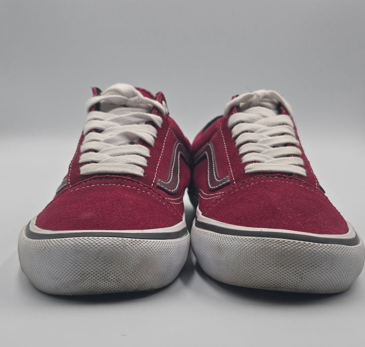 Vans Old Skool Pro 508357 Mens 7 Skateboard Shoes Rumba Red Suede Sneaker