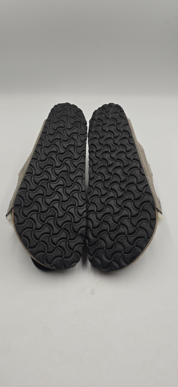 Birkenstock Arizona Shearling Mens Size EU 45/12M Stone Coin 1017402 Slides