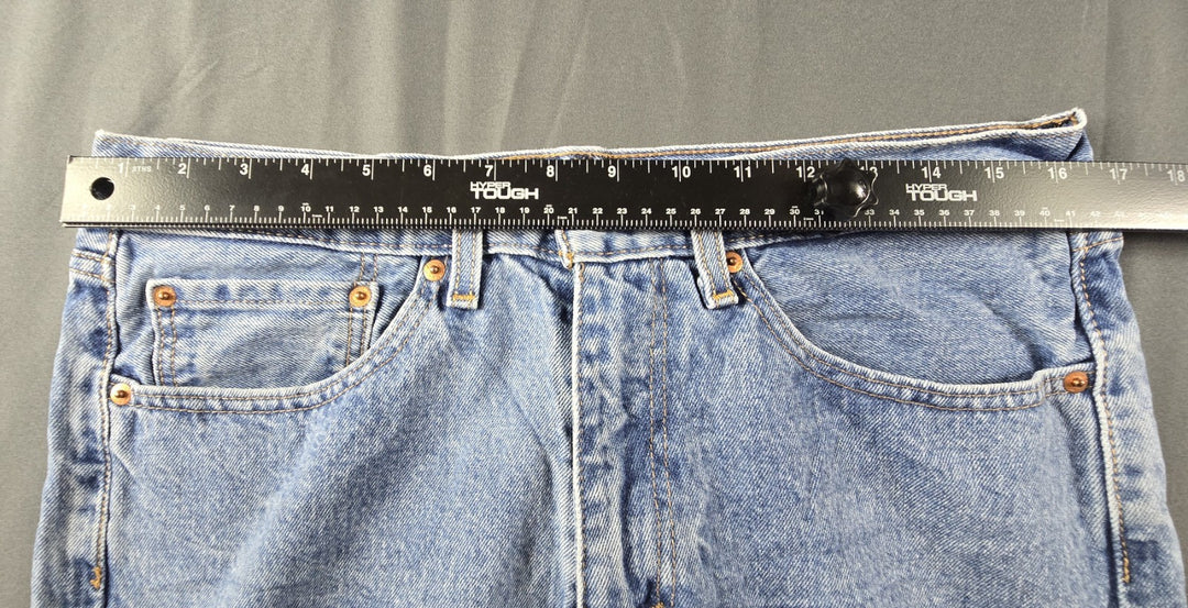 Levis 505 Jeans Mens 34x29 Blue Light Wash Regular Fit Straight Leg Modern