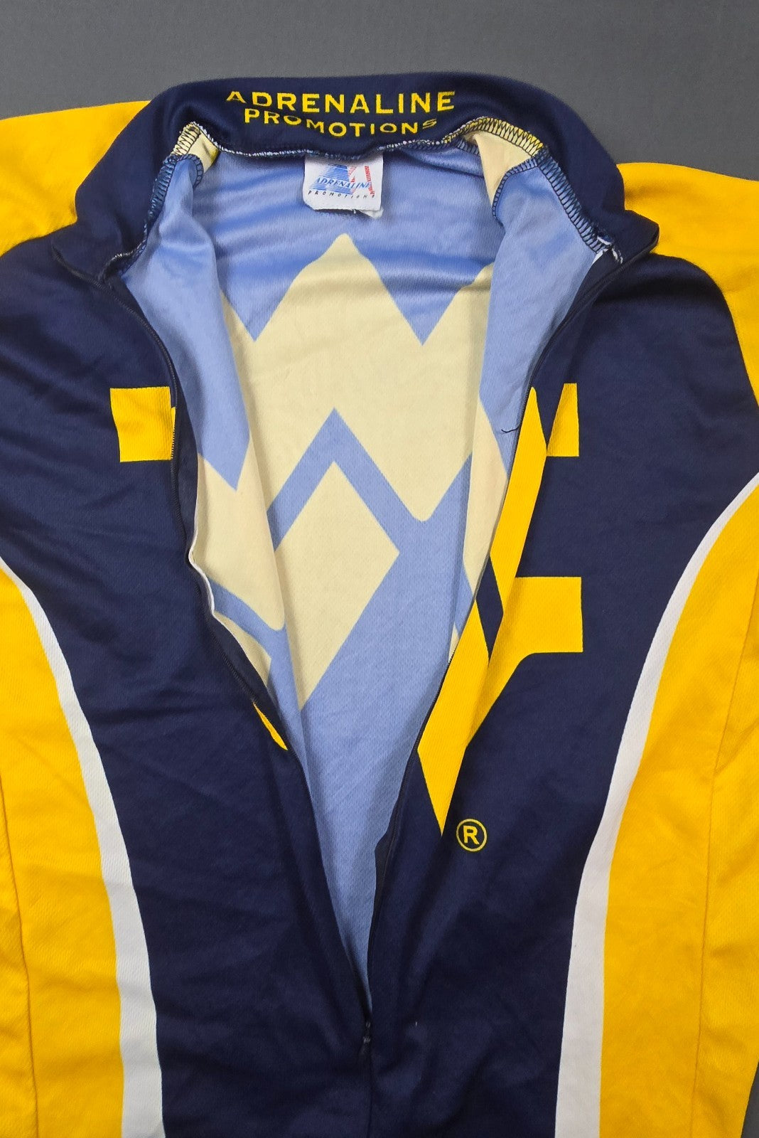 Adrenaline Promotions NCAA West Virginia Mountaineers Cycling Jersey Mens M Blue
