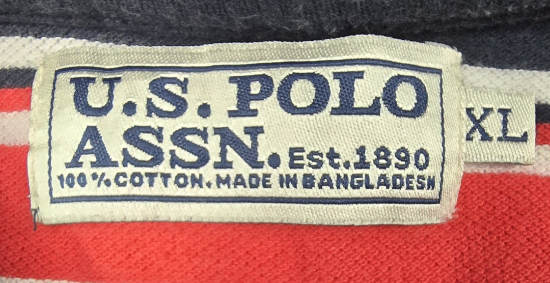 VTG U.S. Polo Assn. Polo Mens XL Multicolor Pullover Callared Short Sleeve