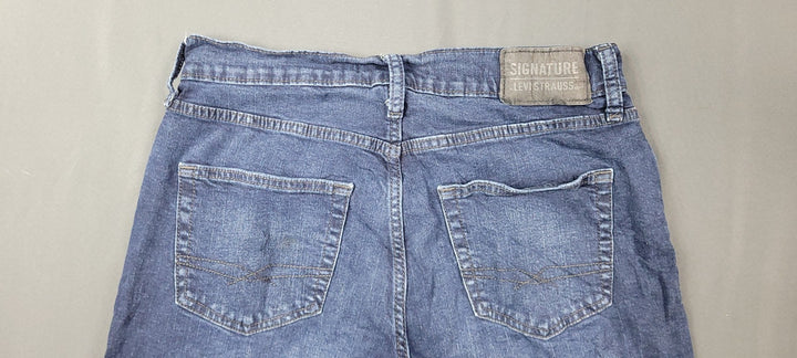 Signature by Levi Strauss &amp; Co. Jeans Mens 30x30 Dark Blue Denim Tapered Leg