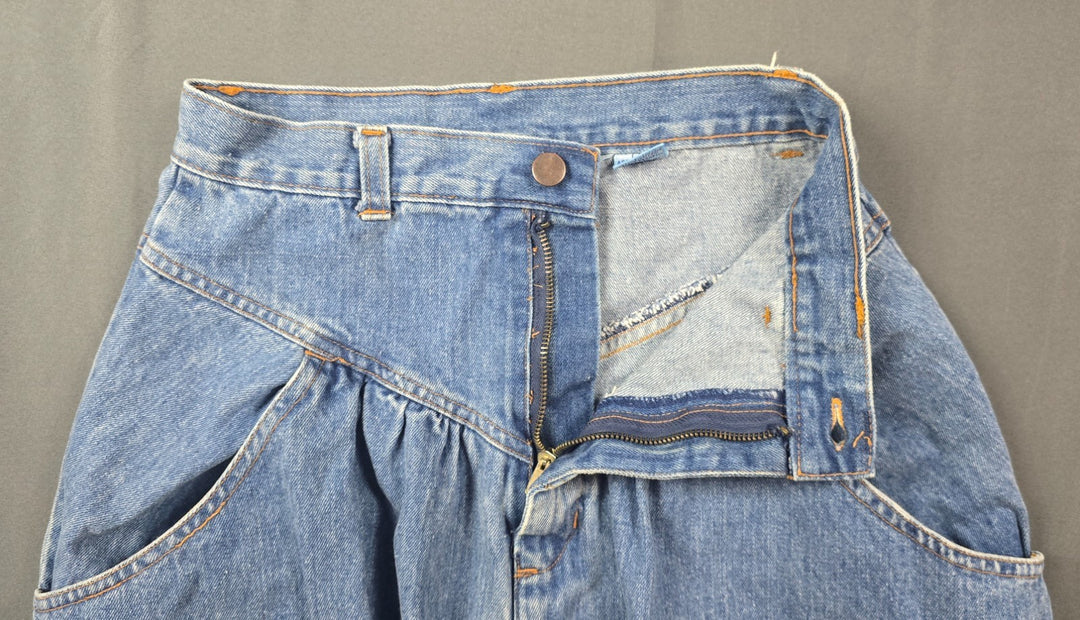 Vintage Carolina Bay A Line Skirt Womens Large Blue Denim Western High Waisted
