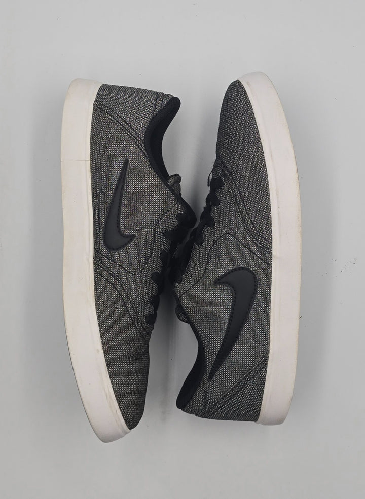 Nike Check Canvas SB 905373-008 Youth 7 Shoes Black Swoosh Lace Up Sneakers