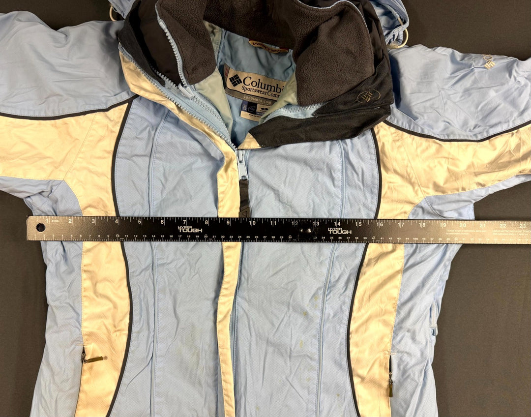 Columbia Vertex Jacket Womens Small Blue Long Sleeve Interchange Waterproof