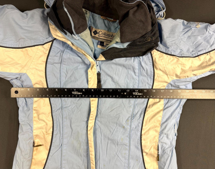 Columbia Vertex Jacket Womens Small Blue Long Sleeve Interchange Waterproof