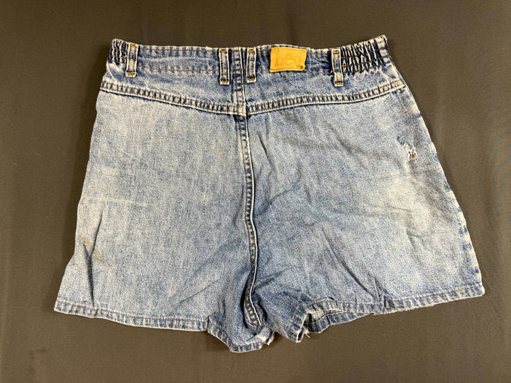 Vintage Lee Shorts Womens 12 Blue Denim 5-Pockets Whiskered Classic Americana