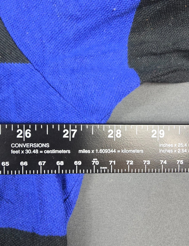 U.S. Polo Assn. Polo Shirt Mens 3X Blue Black Cotton Side Slit Golf Tennis