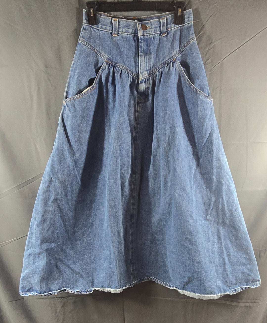 Vintage Carolina Bay A Line Skirt Womens Large Blue Denim Western High Waisted