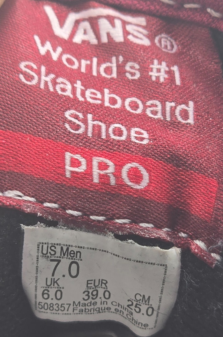 Vans Old Skool Pro 508357 Mens 7 Skateboard Shoes Rumba Red Suede Sneaker