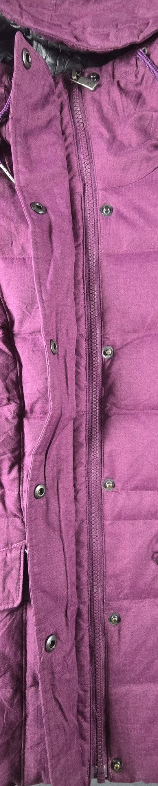 Columbia Jacket Womens Small Purple Full Zip Hooded Logo Parka Puffer Coat