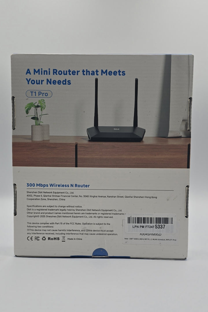 Obit T1 Pro N300 Wireless WiFi Router – Dual Antenna (Open Box)